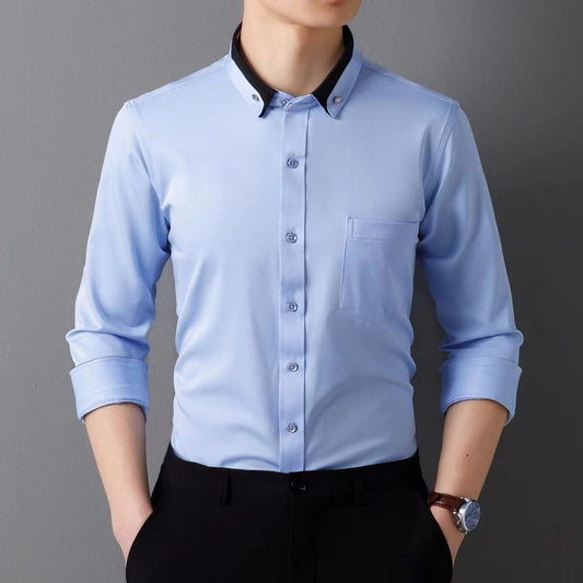 【S-4XL】👕2024 Nowa oddychająca biznesowa koszula męska casual 3616375