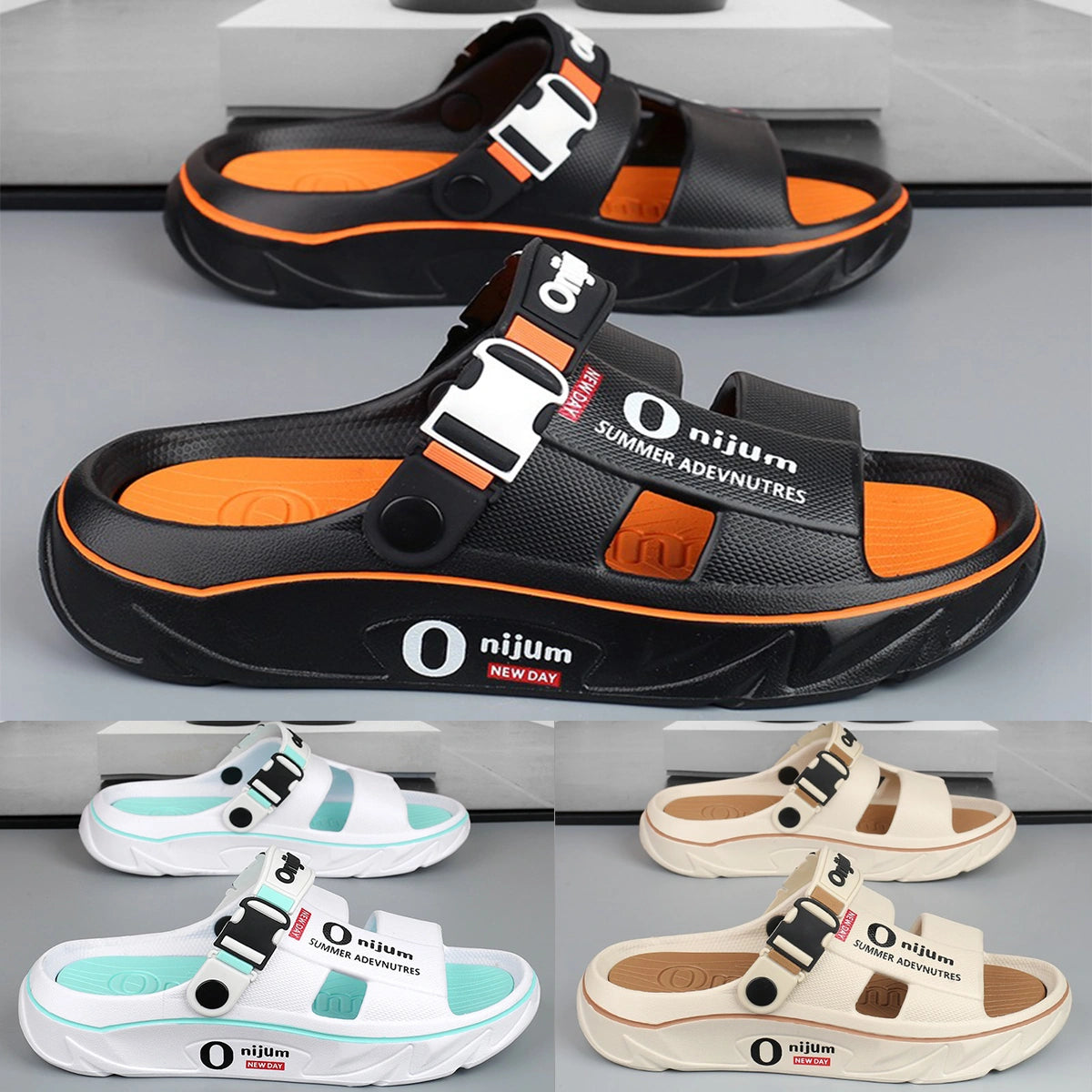 [Plačilo ob dostavi] Elegantni poletni sandali za na plažo, debel podplat, nedrseči, odporni proti obrabi in vonju