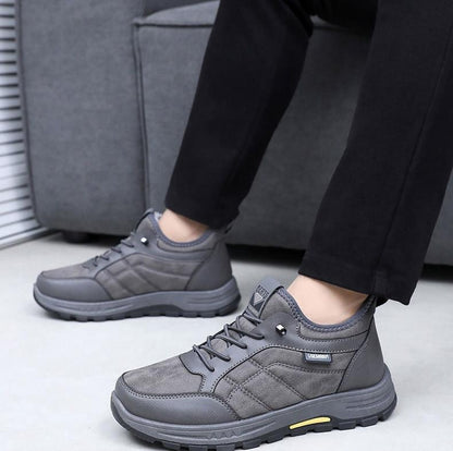 🔥🔥 【39-44】Botas cálidas de algodón para hombre, forro polar grueso, suela suave antideslizante