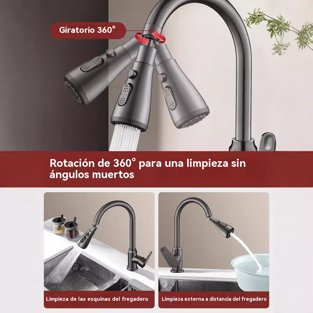 🚰【Cartucho de filtro gratuito】🔥Boquilla de Filtro para Grifo con Giro de 360°