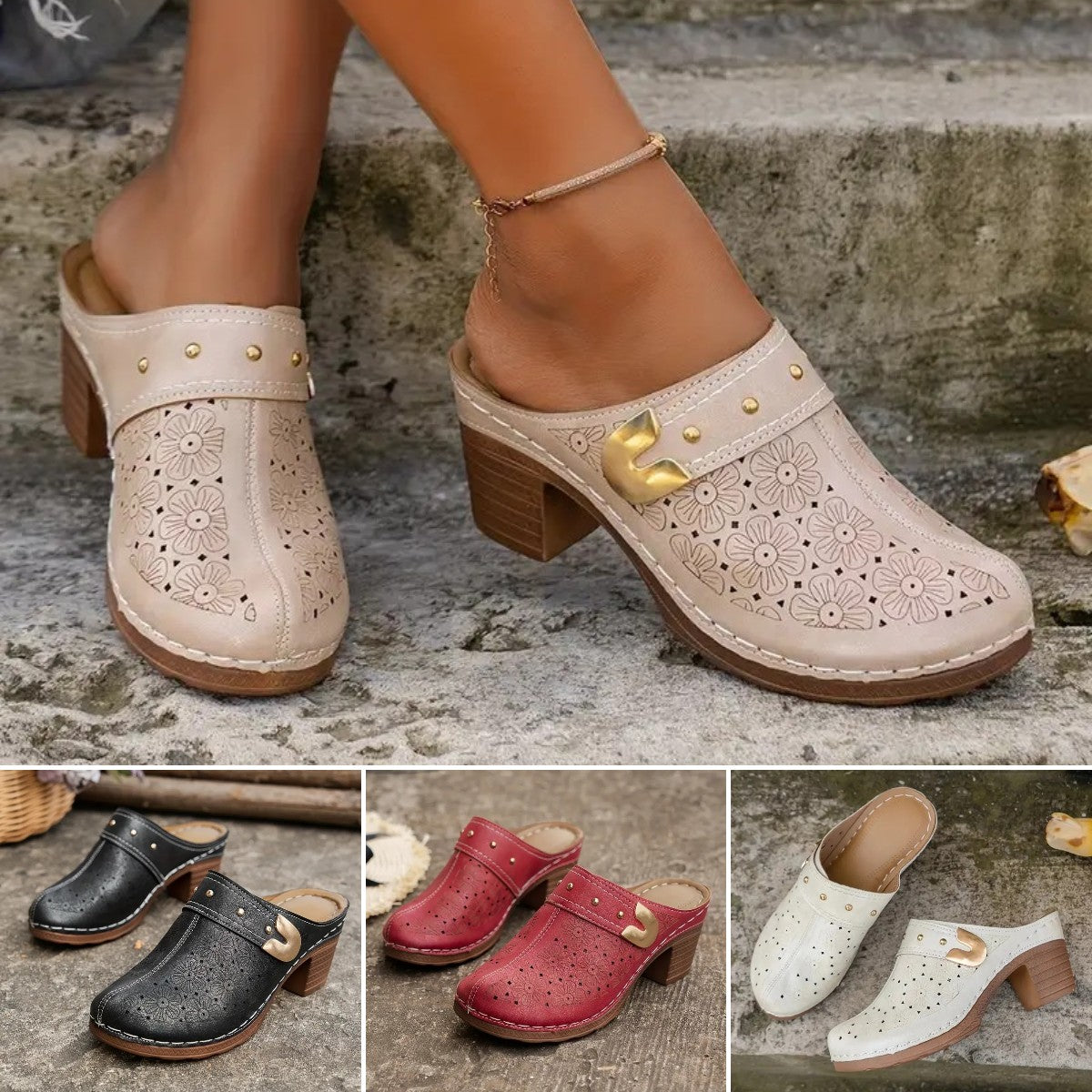 🌈🌴【36-43】 Jednokolorowe, codzienne sandały damskie