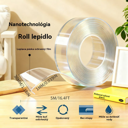 💧 【4 zväzky】Dvojstranná nanolepka, vysoká viskozita, priehľadná akrylová fólia, vodovzdorná, odolná voči prachu