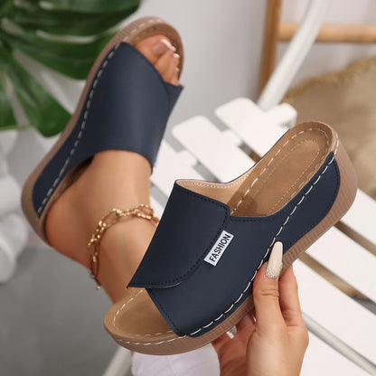 🔥👡【Reducere limitată de 50%】【36-43】Sandale la modă pentru femei din piele naturală, 2025, cu talpă moale și groasă