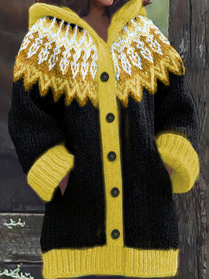 【S~5XL】✨Elegancka, kolorowa kurtka z kapturem w stylu retro