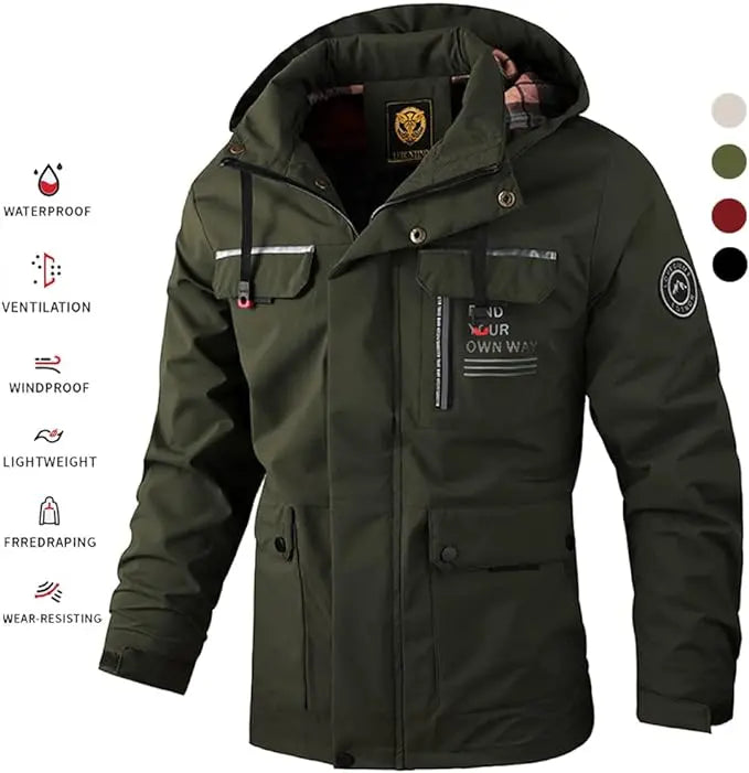 🔥50% zniżki dzisiaj🔥【M-6XL】2026 Nowa męska, gruba, ciepła, wiatroszczelna i wodoodporna kurtka-4362504