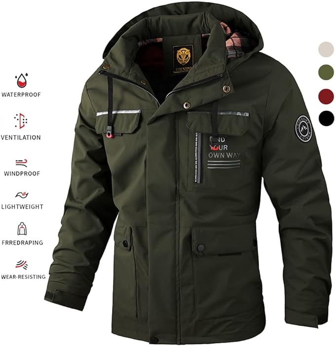 🔥 【M-4XL】 Nová pánska teplá vetruodolná a nepremokavá bunda jeseň/zima 2024 