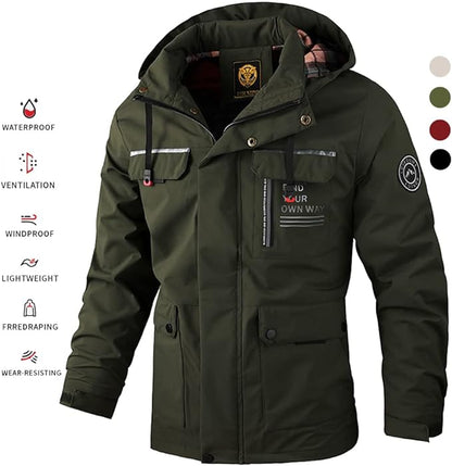 🔥 【M-4XL】 Nová pánska teplá vetruodolná a nepremokavá bunda jeseň/zima 2024 
