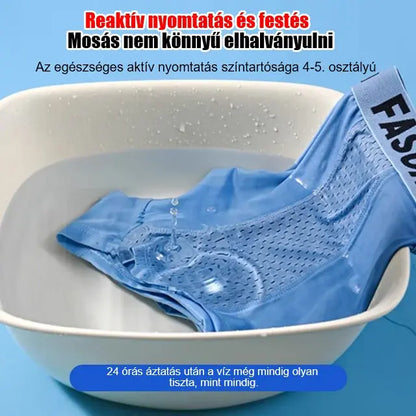 🔥6 kusů za 640 Kč🔥🔥 Nový styl, pohodlné a prodyšné, síťované, ledové hedvábné boxerky velké velikosti 3640701