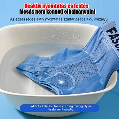 【6 db】 Férfi Ice Silk légáteresztő hálós boxernadrág