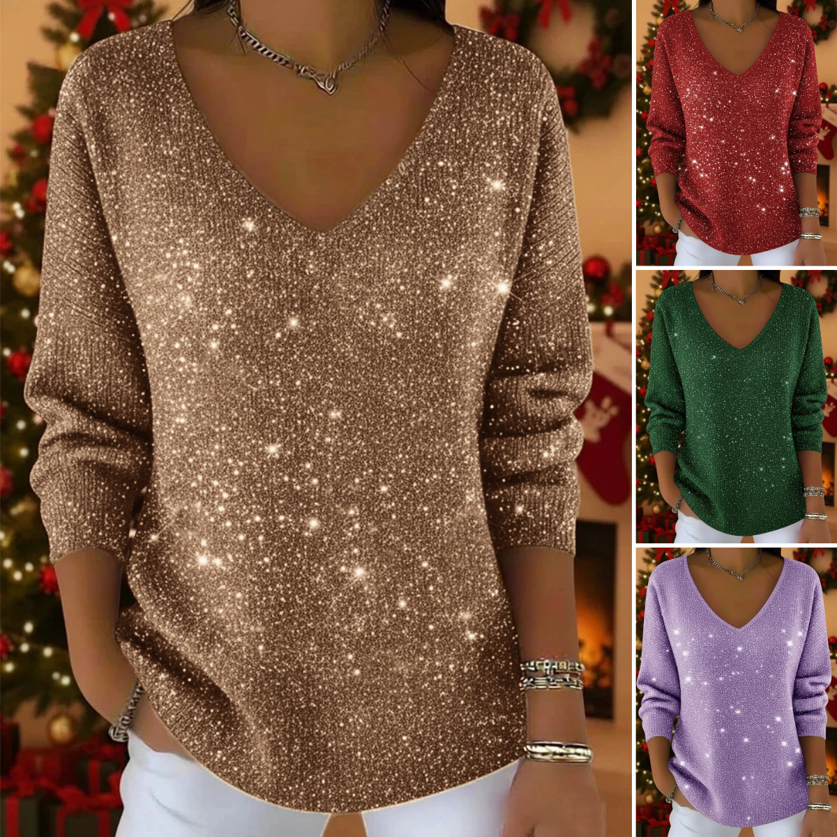 ✨【XS-4XL】Dámske jesenné/zimné tričko s krátkym rukávom a výstrihom do V