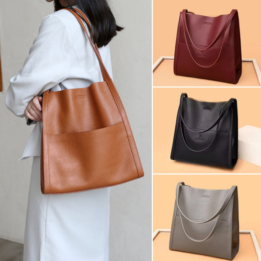 🔥👜👜【ZĽAVA 45%】Jednoduchá, módna a priestranná taška cez rameno z mäkkej kože na jeseň a zimu 