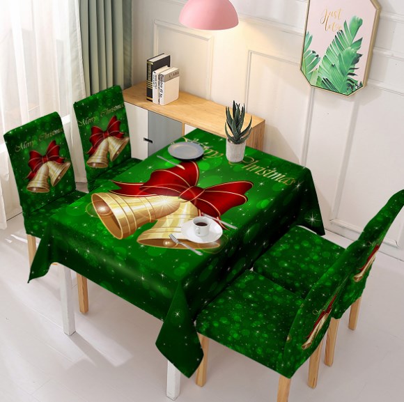 (⛄Wczesna wyprzedaż świąteczna - 49% ZNIŻKI🎄)【140*140cm】 Świąteczna dekoracja krzesła obrusem