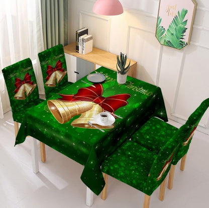 (⛄Wczesna wyprzedaż świąteczna - 49% ZNIŻKI🎄)【140*140cm】 Świąteczna dekoracja krzesła obrusem
