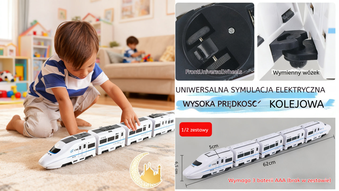 🚆【50% zniżki ograniczonej czasowo】Bestsellerowa elektryczna zabawka – symulator szybkiego pociągu, mały pociąg