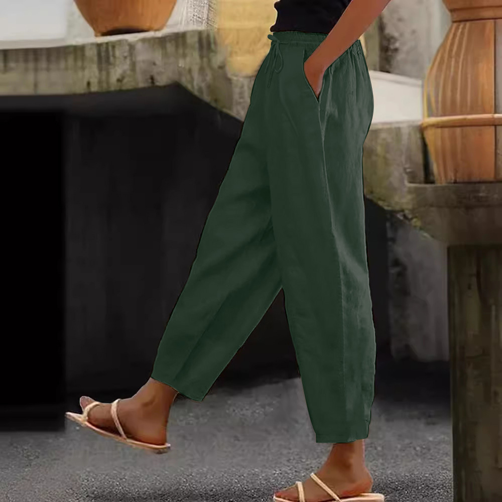 😍Poslední den akce - sleva 50 %💕【S-5XL】Dámské ležérní kalhoty z bavlny a lnu-Z