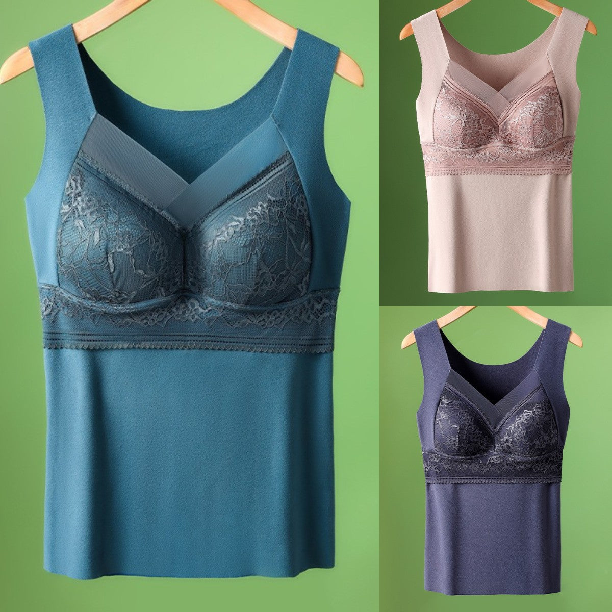 🔥【3 piezas】❤️【40-100 kg】Ropa interior de encaje de terciopelo de ganso de otoño e invierno, espalda hermosa, accesorios para fruncir el pecho, prevención de la flacidez del pecho✅【Recomendación del médico】