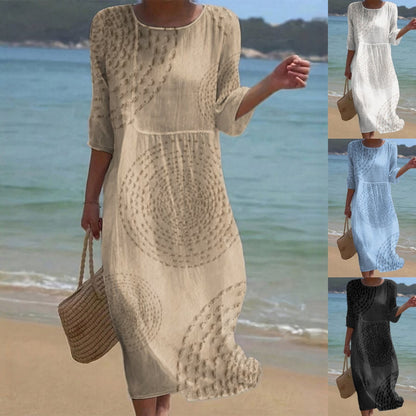 👗 Ostatni dzień promocji -50%!【XS-4XL】Letnia elegancka sukienka casualowa, przewiewna i wygodna, uniwersalna i wyszczuplająca