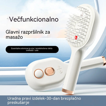 💖💨Krtača za lase z enim gumbom za pršenje, ki učinkovito preprečuje zapletanje las.