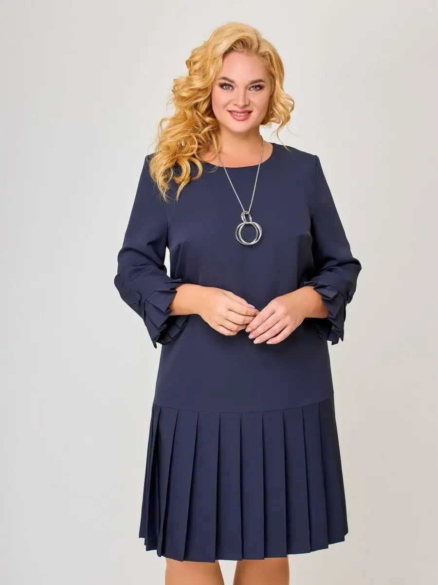💌 【S-5XL】👗 Nové, kvalitné, elegantné jednofarebné šaty zimy 2024 