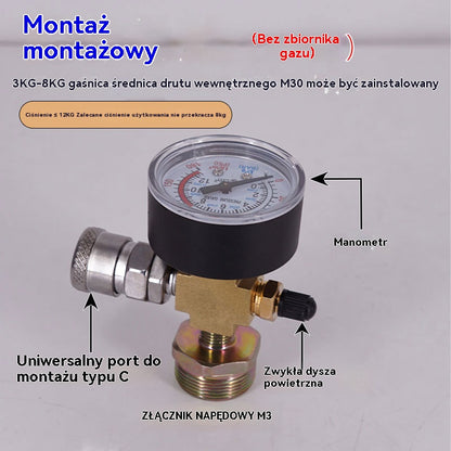 【Kup 1, a otrzymasz 1 gratis】👍👍Ta domowej roboty butelka na gaśnicę została przekształcona w butlę z gazem do użytku na dużych wysokościach, idealną na kemping i pikniki, i jest wyposażona w dmuchany zawór.