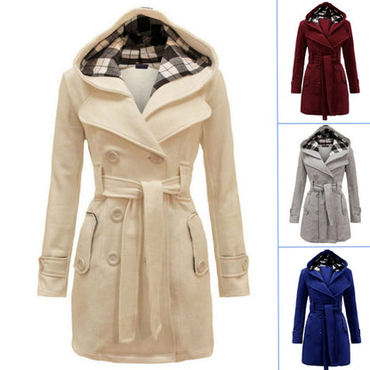 🔥【S-3XL】Ženska topla jakna s kapuljačom srednje duljine