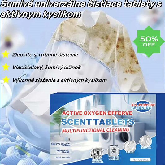 ✨【Rýchle čistenie】(Celkom 6 krabíc)💦Šumivé univerzálne čistiace tablety s aktívnym kyslíkom