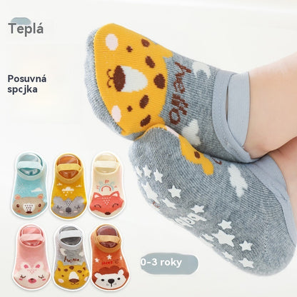 👶【Kúpte 6 kusov a získajte 6 kusov zadarmo】Detské hrubé protišmykové ponožky - chránia pred chladom!
