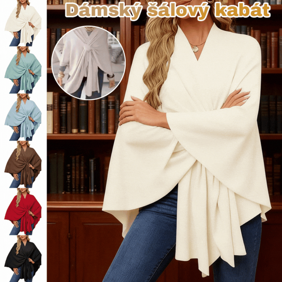 💃🧣🔥Elegancki jednokolorowy miękki płaszcz/szal dla kobiet
