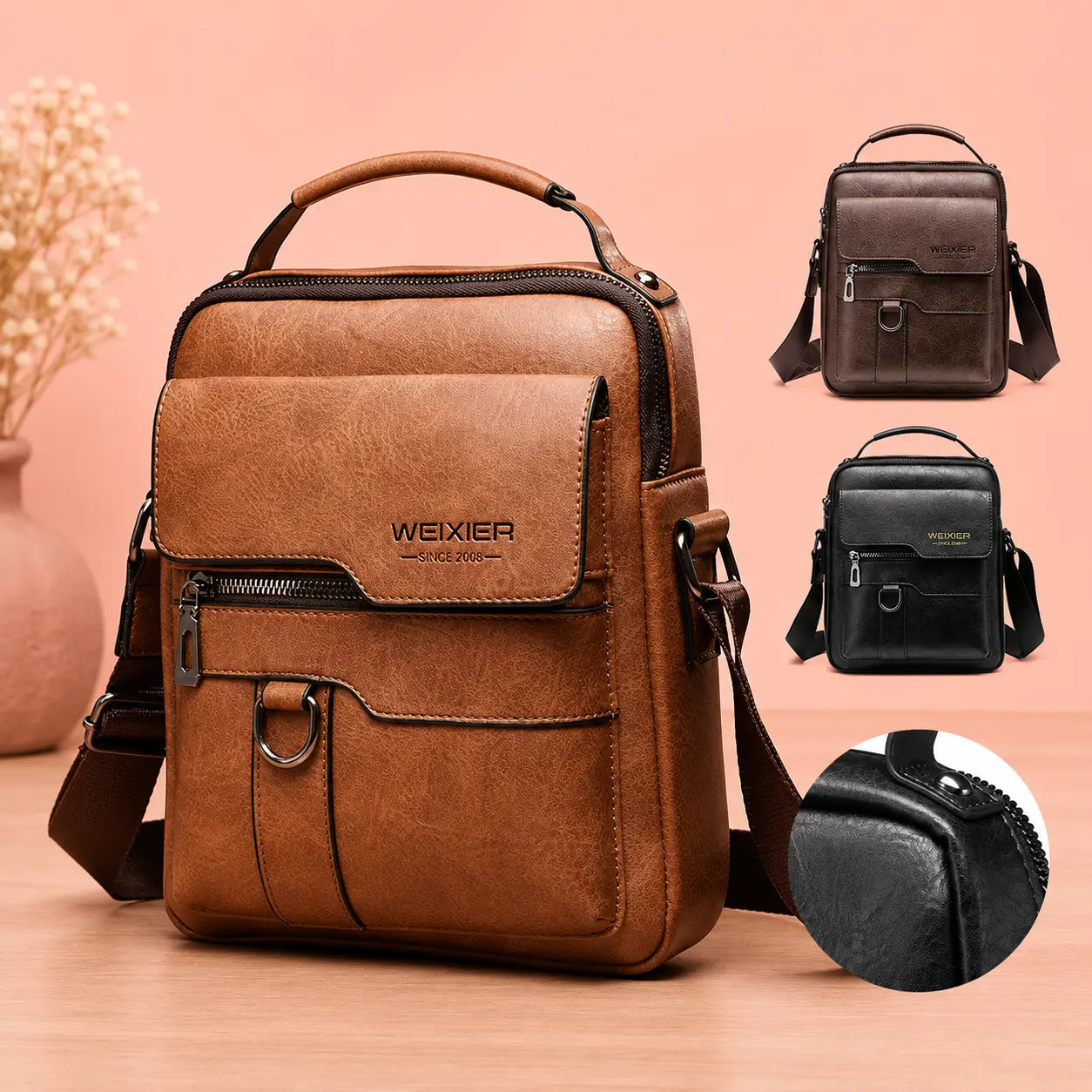 🔥Nuevo bolso de hombro Oxford de cuero para hombre 2026