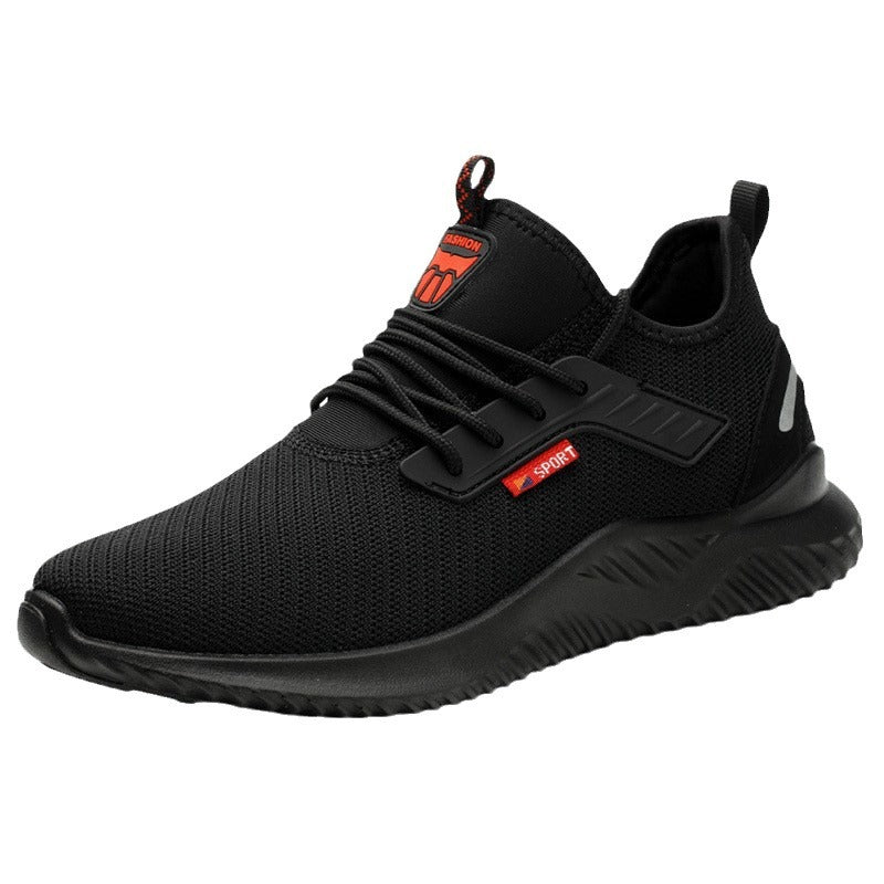 【36-46】Odporne na uderzenia i przebicia stalowe noski, lekkie, antypoślizgowe, odporne na zużycie buty robocze/obuwie ochronne Flyknit
