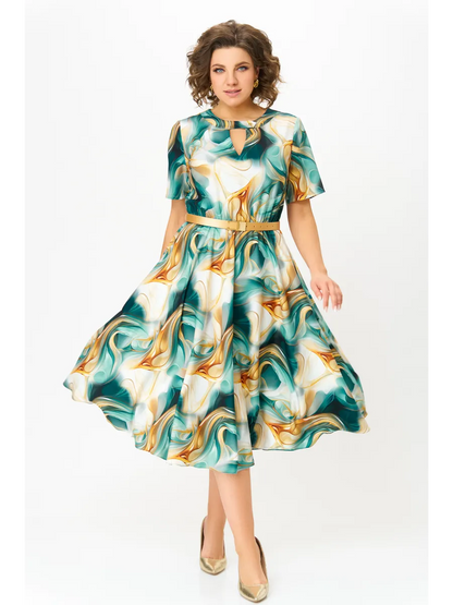 😎💃Produse noi de vară💥【S-5XL】Rochie largi din sifon de marime mare | Confortabil și respirabil, foarte potrivit pentru vară