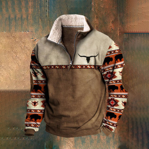👕【ZĽAVA 35%】【S-4XL]2024 Pánsky módny jesenno-zimný teplý sveter s dlhým rukávom s 3D potlačou 