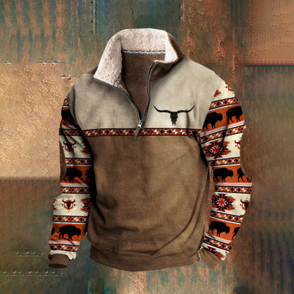 👕【ZĽAVA 35%】【S-4XL]2024 Pánsky módny jesenno-zimný teplý sveter s dlhým rukávom s 3D potlačou 