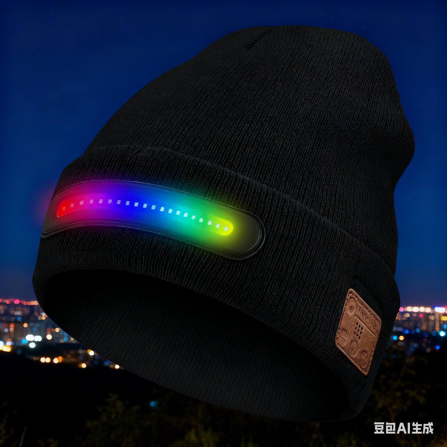 🔥Kúpte 1 a dostanete 1 zadarmo🔥🧢Nabíjateľná LED čiapka s Bluetooth，Zostaňte v teple💡