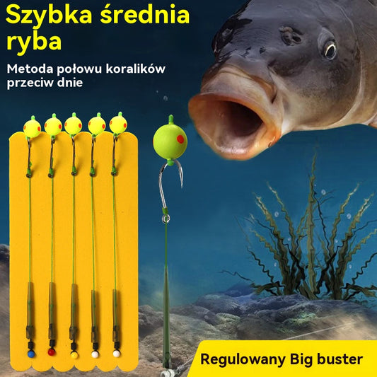 【Kup 1 zestaw, a 1 dostaniesz gratis】🎣🐟Zestaw żyłek anty-dennych, haczyk wędkarski z pływającymi koralikami