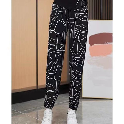 🔥🔥【Kúp 1 a 1 dostaneš zadarmo】☀️👖 Jarné letné hodvábne nohavice s vysokým pásom a širokými nohavicami 