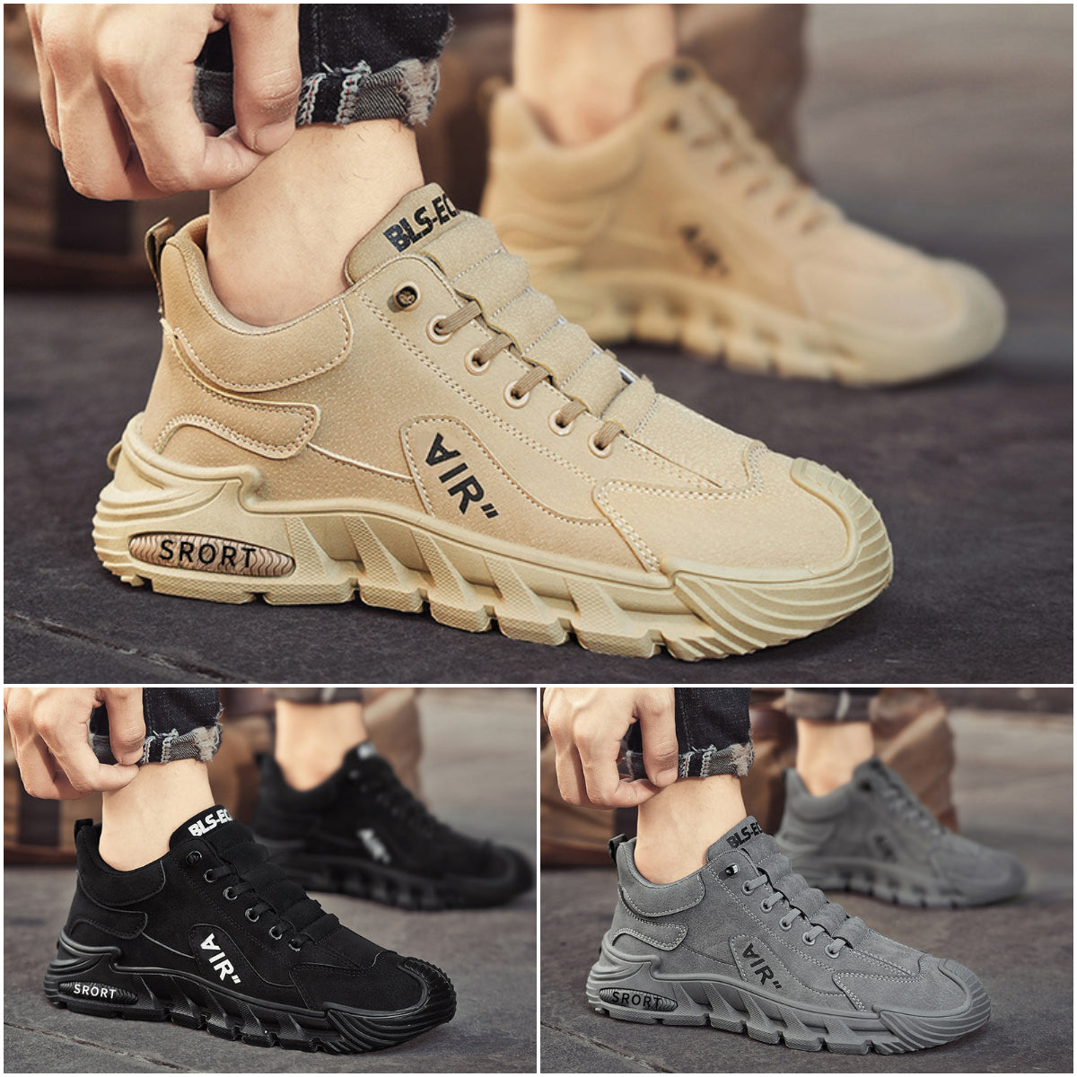 👟【39-44】Nowe męskie buty codzienne, oddychające i wygodne, tkanina wodoodporna