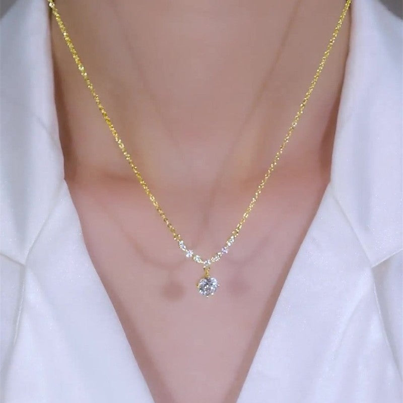 🔥Compra 1 y llévate 1 🔥Collar de diamantes de oro de 18 quilates