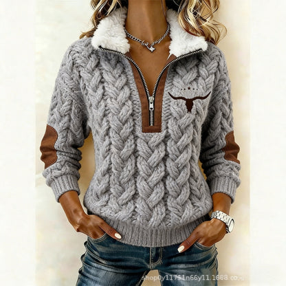 🔥【S-3XL】🔥 Stylowa damska dzianina z długim rękawem i swobodnym krojem