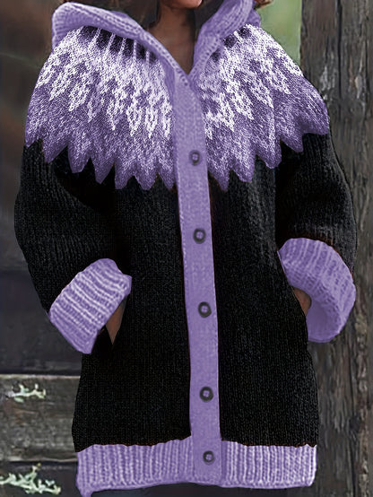 【S~5XL】✨Elegancka, kolorowa kurtka z kapturem w stylu retro