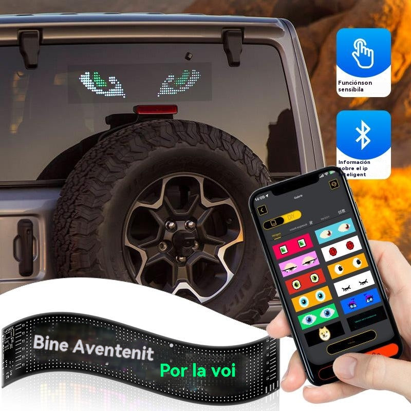 【Compre 1 y llévese 1 gratis】💡🎫 Pantalla LED para coche suave, delgada y flexible con ajustes de bricolaje.