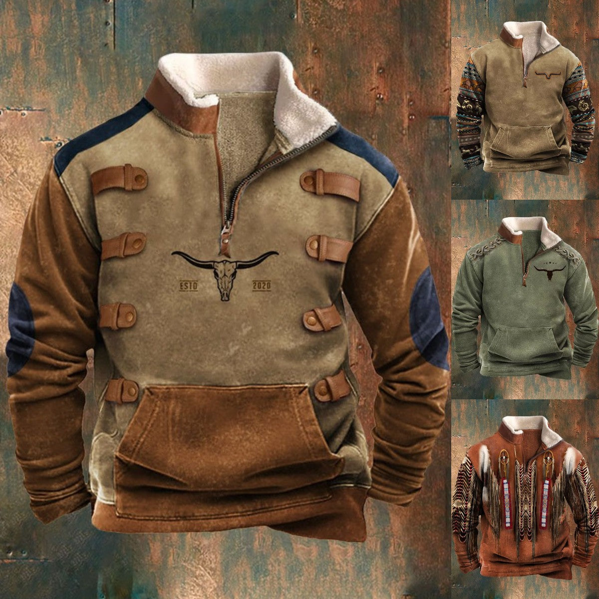 【S-3XL】🔥Sudadera térmica gruesa para hombre 2025 | Manga larga con diseño 3D | Ideal para otoño e invierno contra el frío