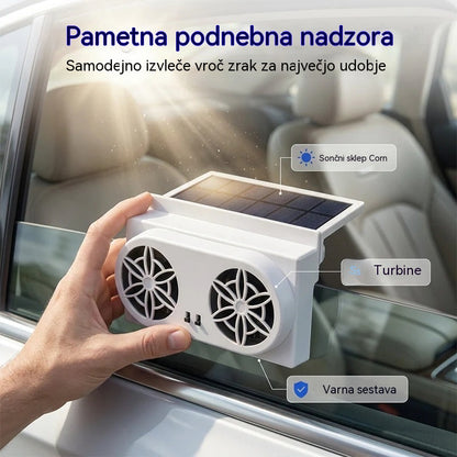 50 % popusta 🌀 Avtomobilski ventilator na sončno energijo