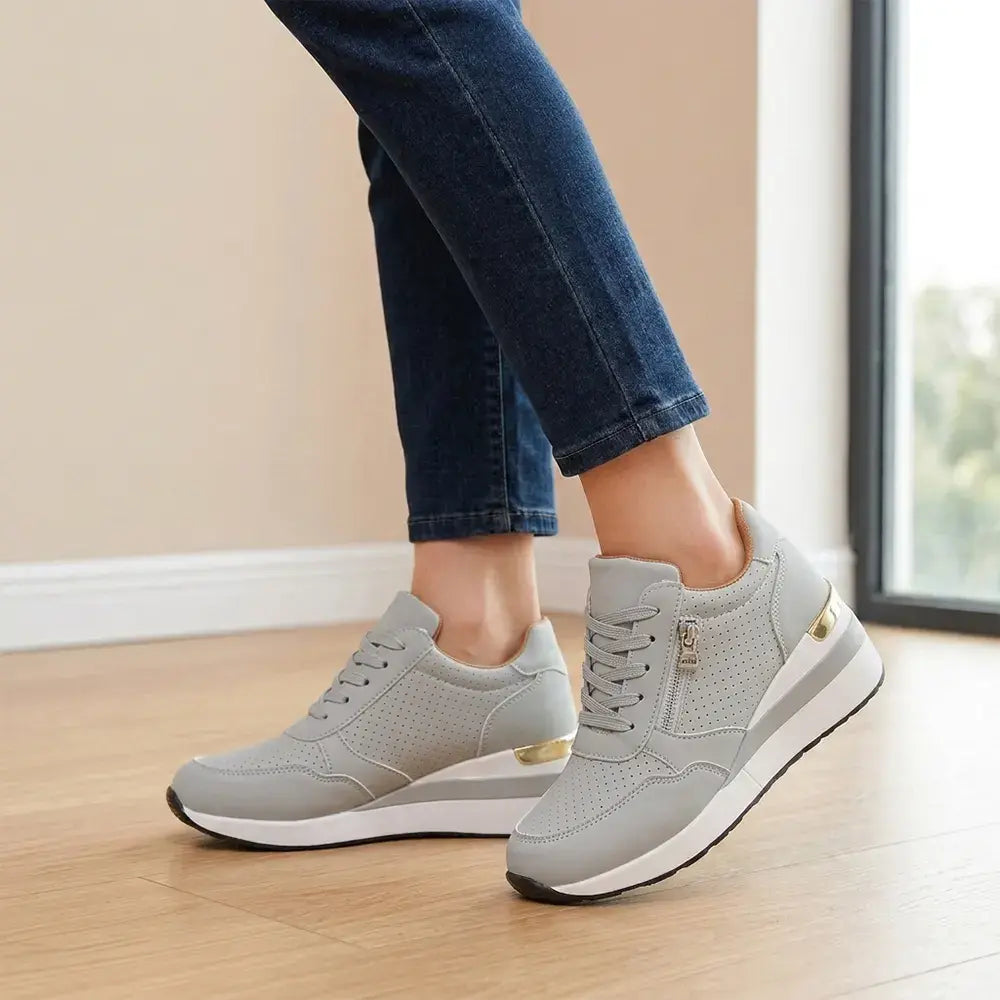 👟【36-43】Wsuwane trampki na koturnie w dużych rozmiarach – Lekkie, codzienne buty na platformie – Wygodne buty do chodzenia i ćwiczeń--4370256