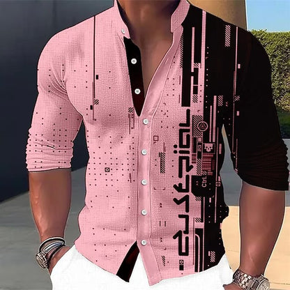 👔【S-6XL】Pánská módní volnočasová košile s krátkým rukávem a 3D digitálním potiskem
