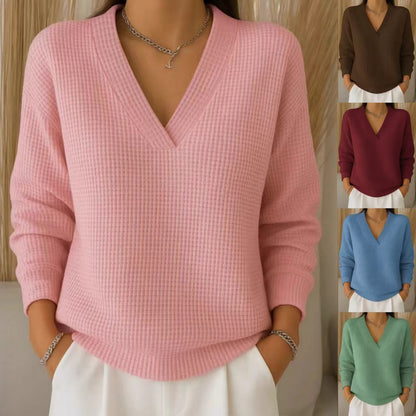 🔥【S-3XL】Elegantna i udobna ženska bluza s V-izrezom