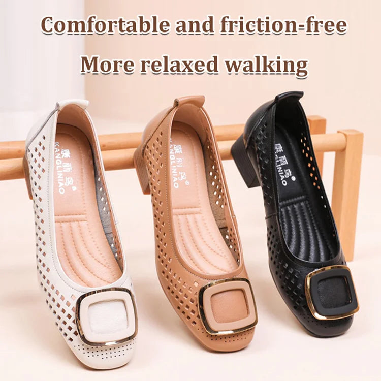 🥿【35-40】2026 Jaro Léto Soft Bottom Ležérní Dámské Boty Shallow Mouth