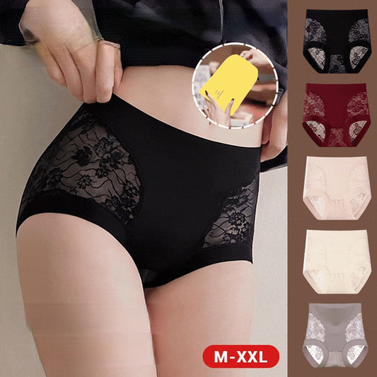 【Kup 2, a 3 dostaniesz gratis】Damskie, bardzo elastyczne, bezszwowe majtki koronkowe modelujące brzuch, modelujące sylwetkę i podnoszące pośladki-4222184
