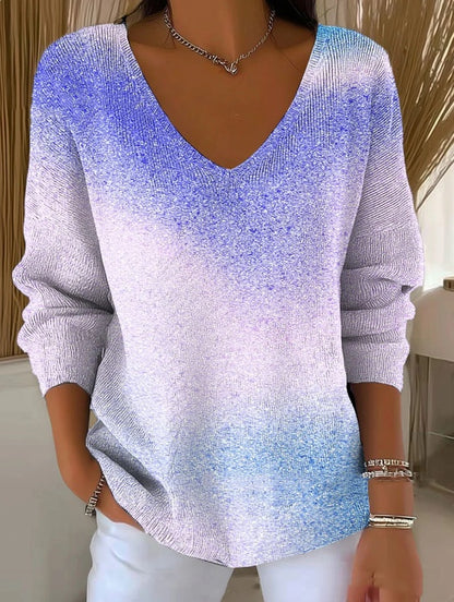 💥【S-4XL】👚👚Nowy damski sweter z długim rękawem i dekoltem w serek, model jesień/zima 2026