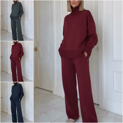 ⏳Časovo obmedzená zľava 50%⏰【S-3XL】Dámska pletená súprava rolákov👚👖